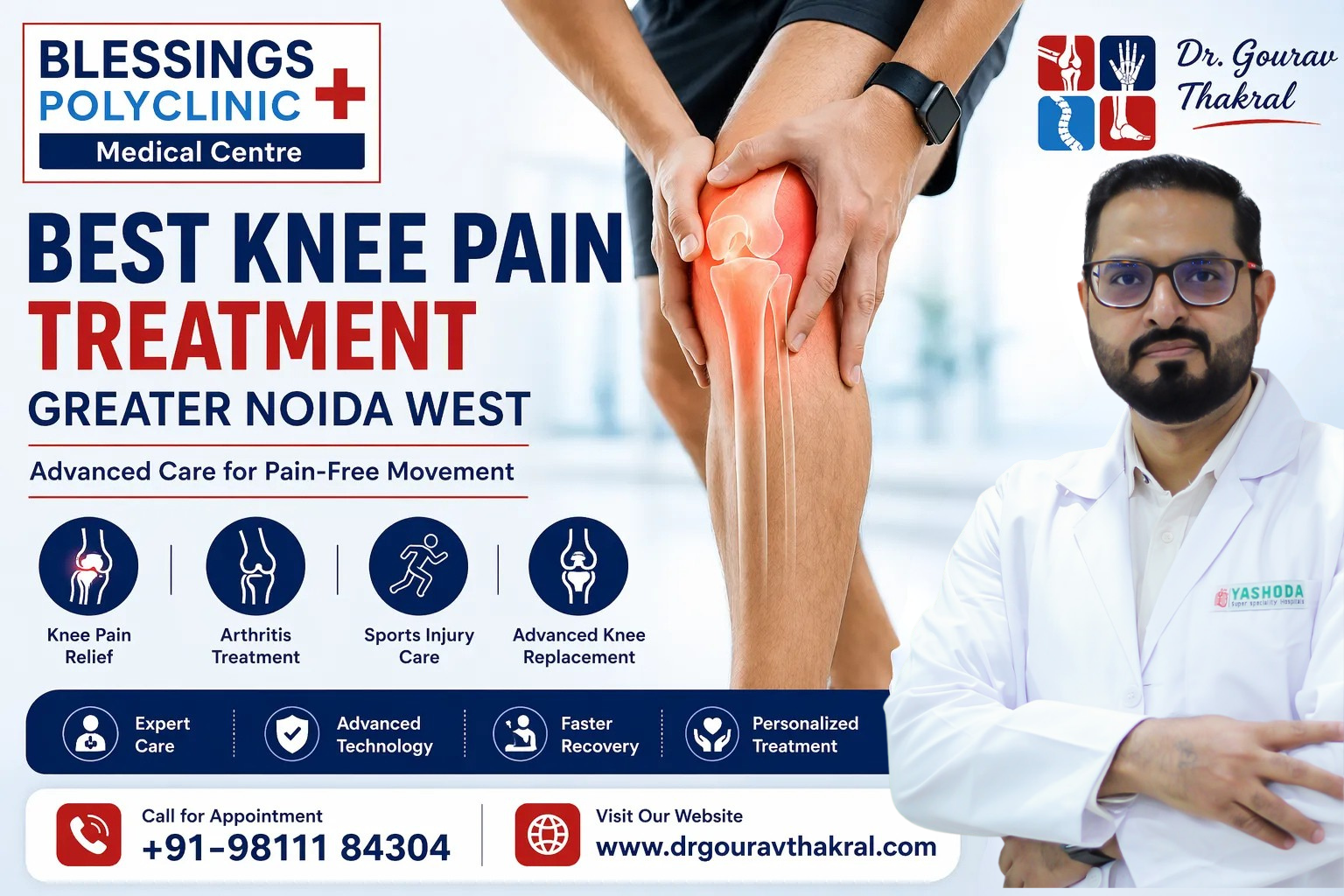 Best Knee Pain Treatment Greater Noida West – Complete Guide to Relief & Recovery