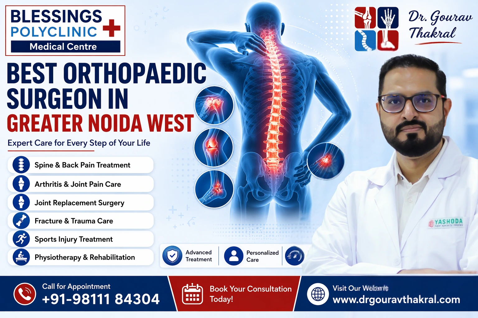 Best Orthopaedic Surgeon in Greater Noida West – Expert Care for Bone & Joint Problems