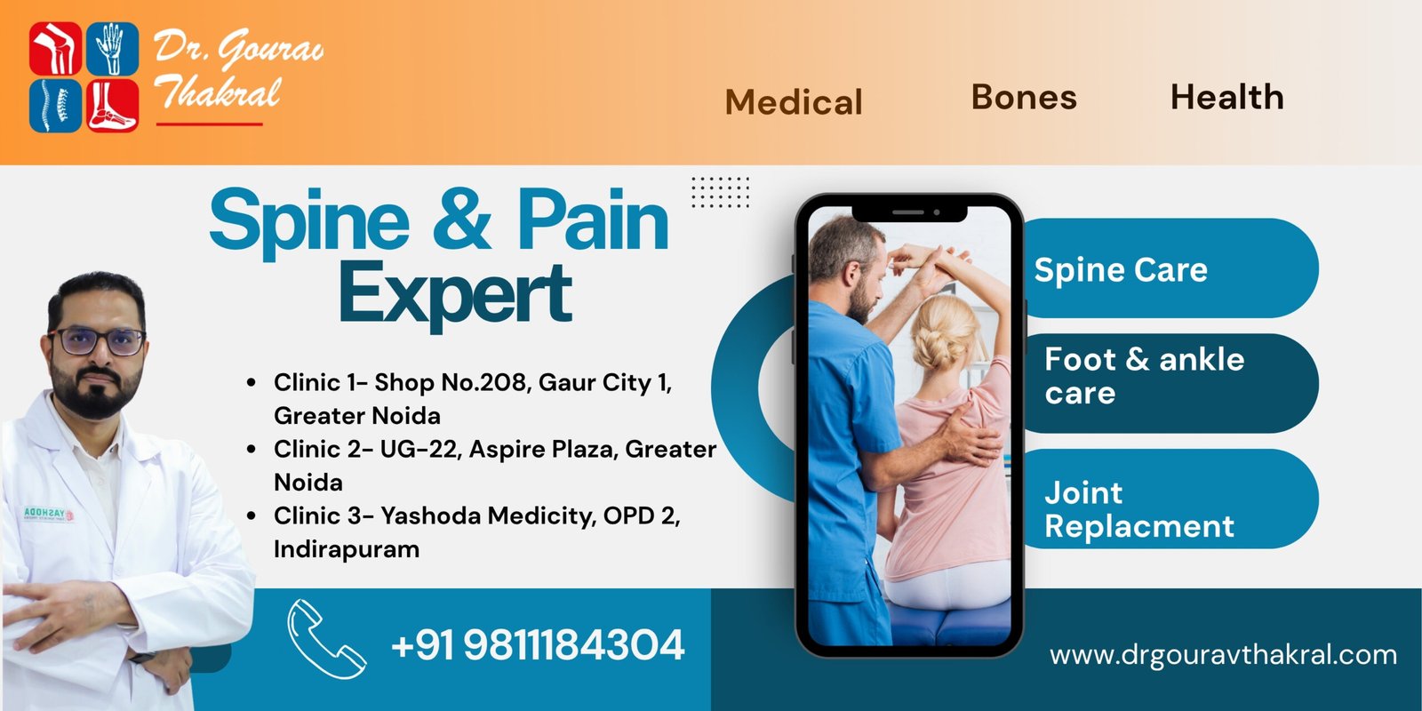 Spine & Pain Expert in Gaur City – Your Trusted Partner for a Pain-Free Life