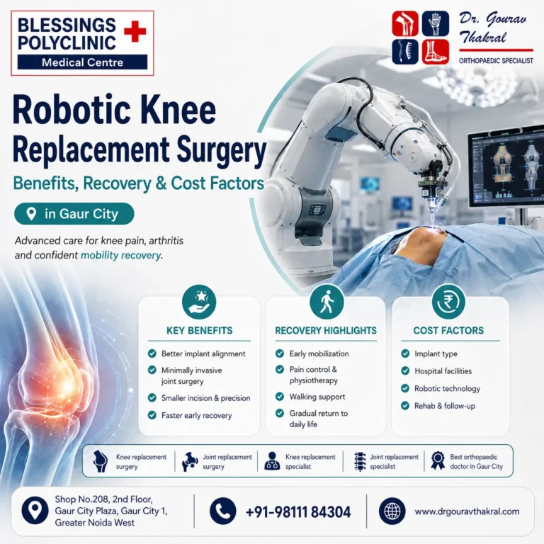 Robotic Knee Replacement Surgery: Benefits, Recovery and Cost Factors in Gaur City