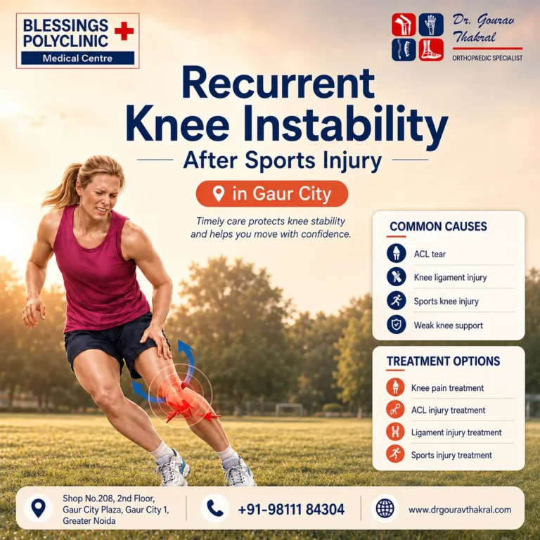 Recurrent Knee Instability After Sports Injury in Gaur City: Causes and Treatment