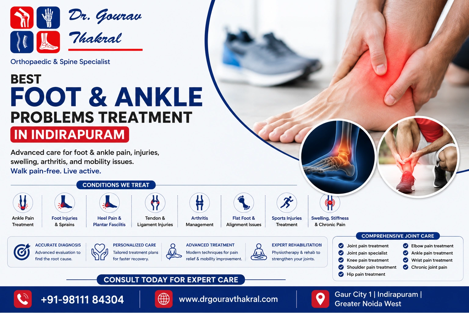 Best Foot & Ankle Problems Treatment in Indirapuram