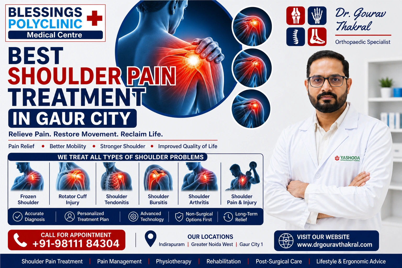 Best Shoulder Pain Treatment in Gaur City