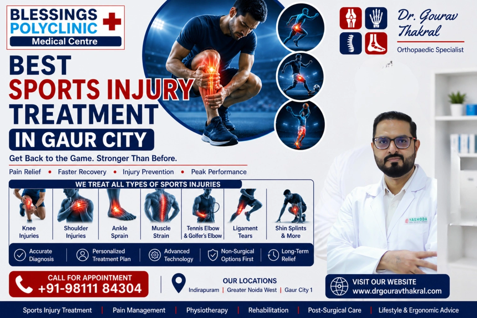 Best Sports Injury Treatment in Gaur City