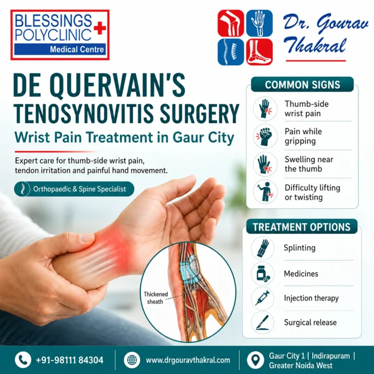 De Quervain’s Tenosynovitis Surgery in Gaur City
