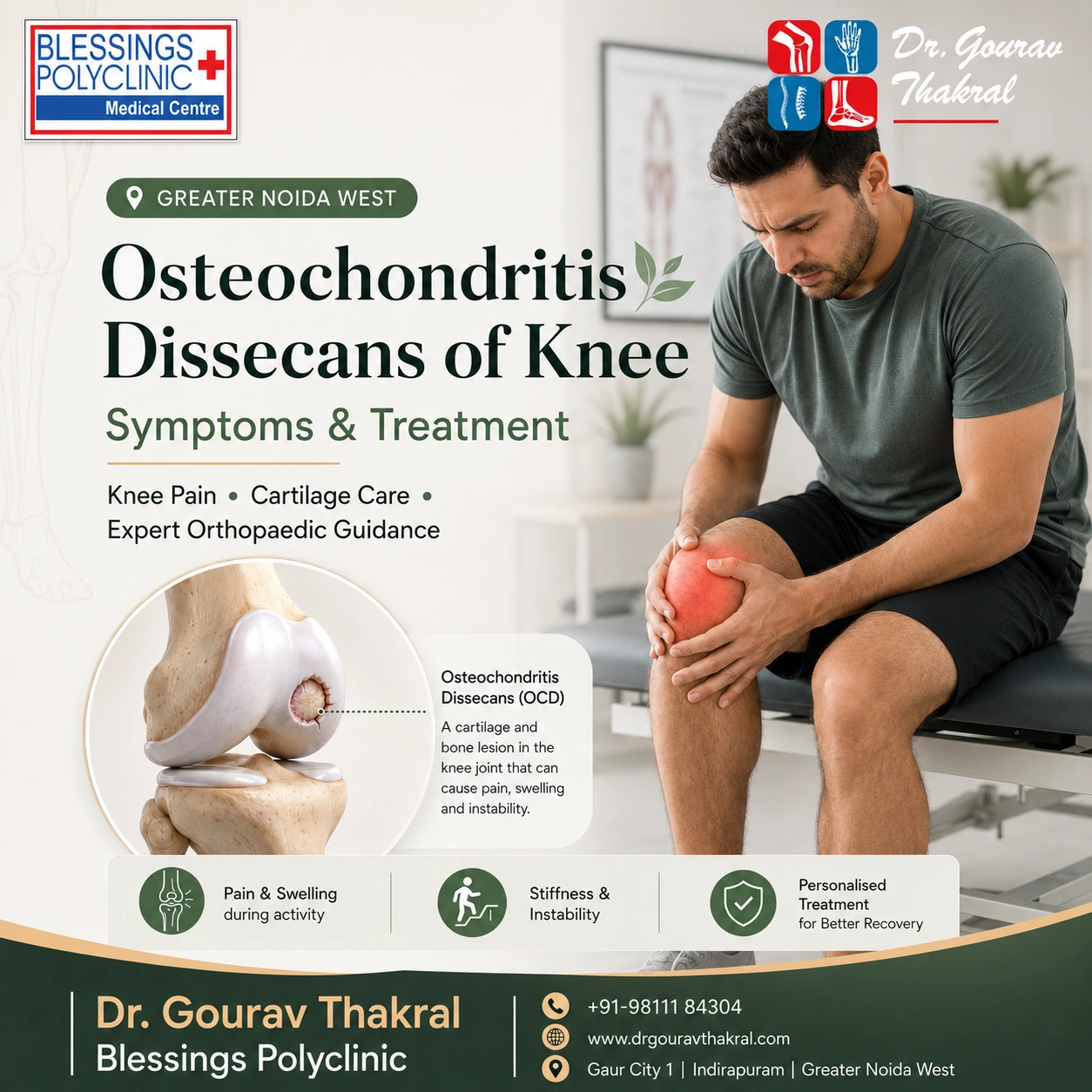 Osteochondritis Dissecans Knee Treatment in Greater Noida Gaur City