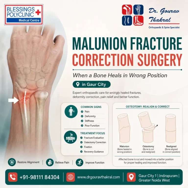 Malunion Fracture Correction Surgery: When a Bone Heals in Wrong Position in Gaur City