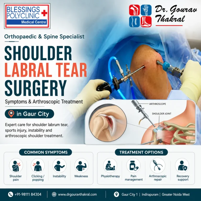 Shoulder Labral Tear Surgery: Symptoms and Arthroscopic Treatment in Gaur City