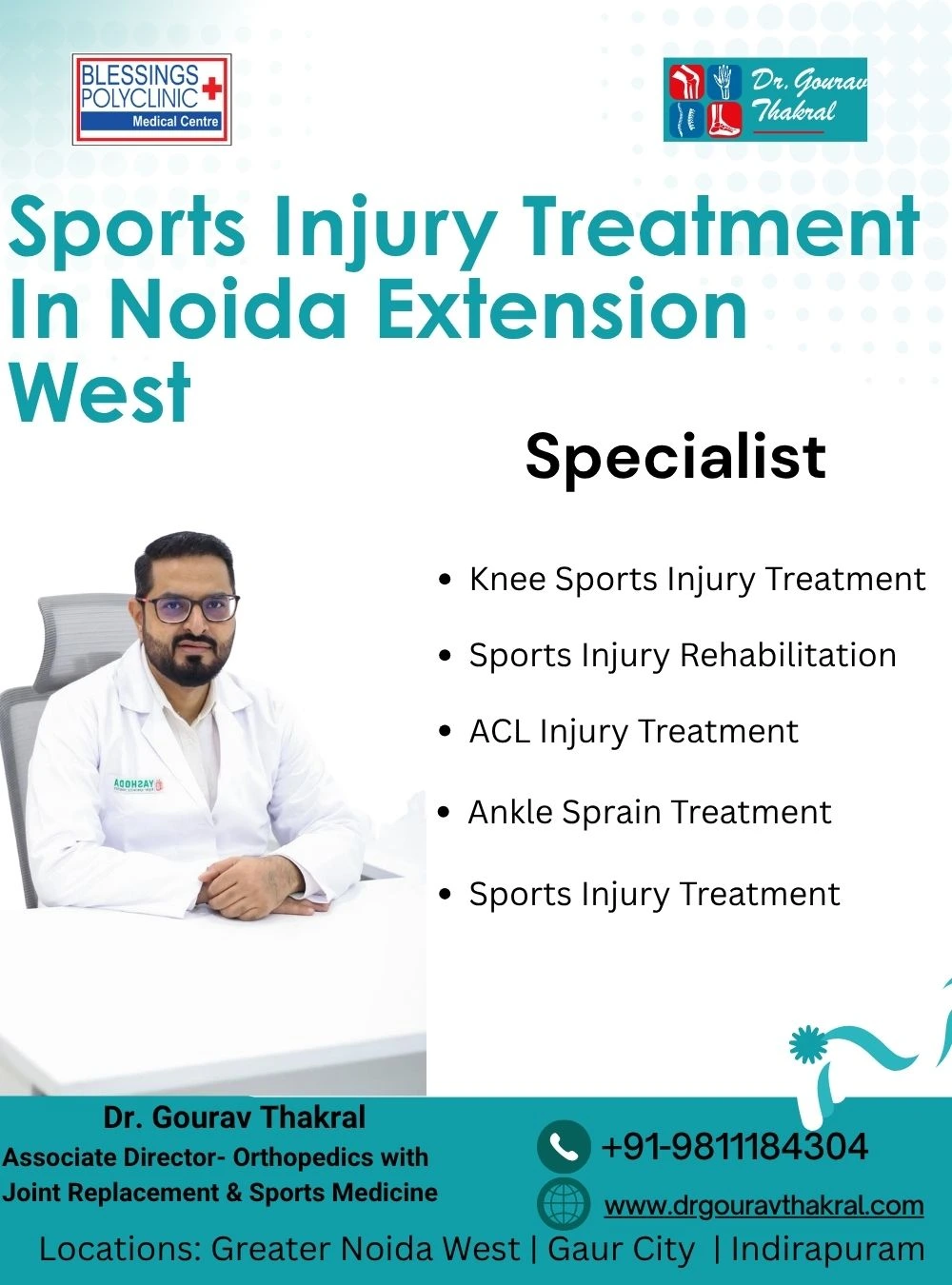 Sports Injury Treatment in Noida Extension West: Ligament, Muscle and Joint Pain Care
