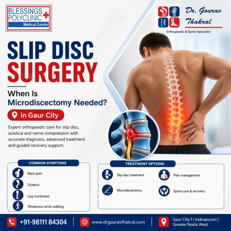 Slip Disc Surgery in Gaur City