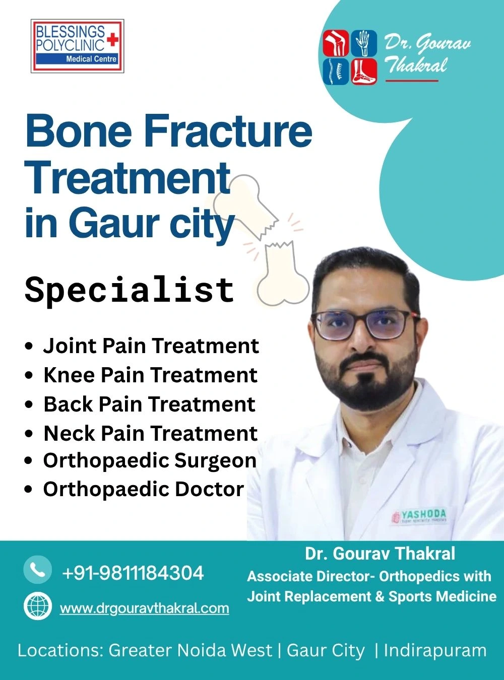 Bone Fracture Treatment in Gaur City: Complete Orthopaedic Care