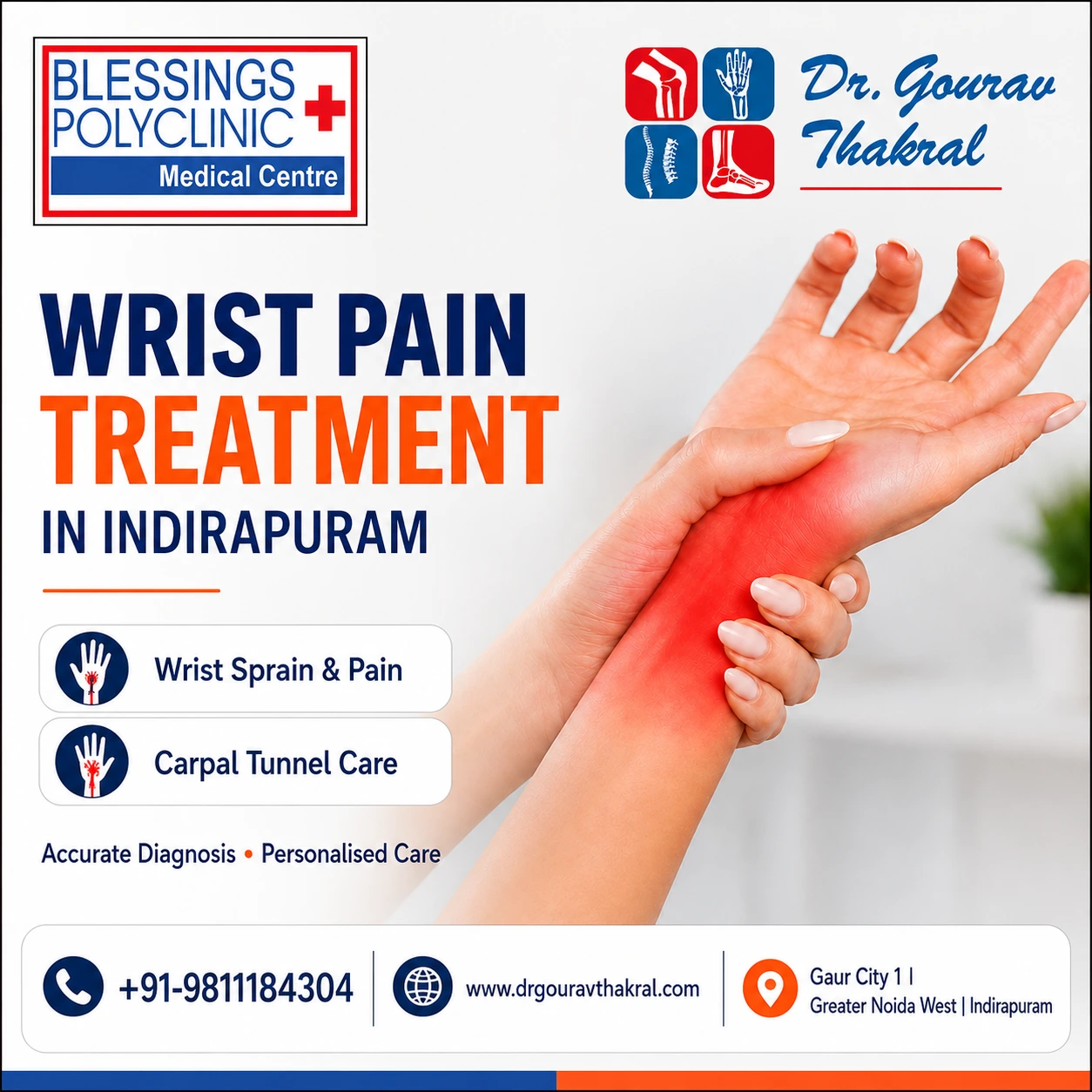 Wrist Pain Treatment in Indirapuram