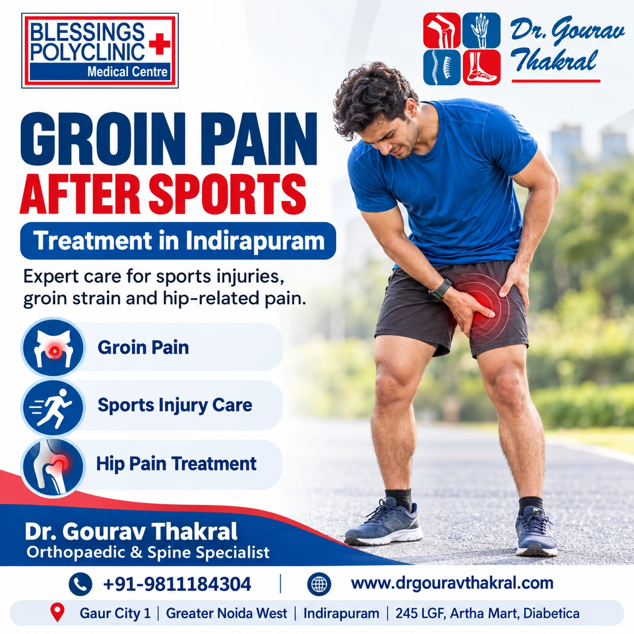 Groin Pain After Sports Treatment in Indirapuram: Causes & Care