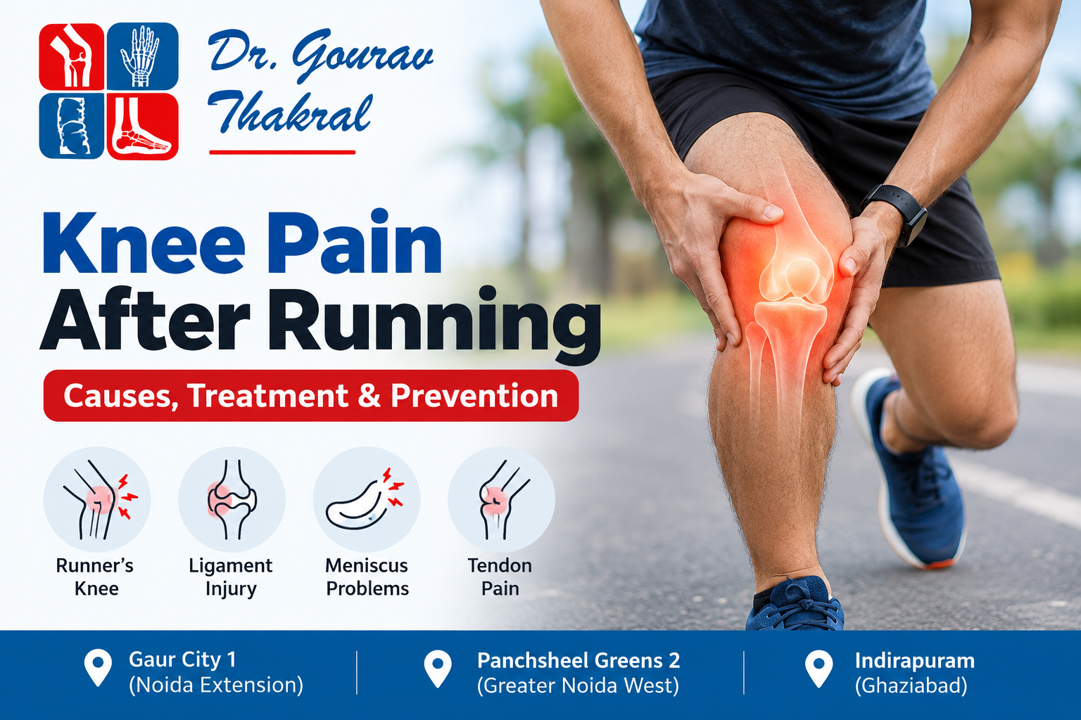 Knee Pain After Running Treatment in Gaur City