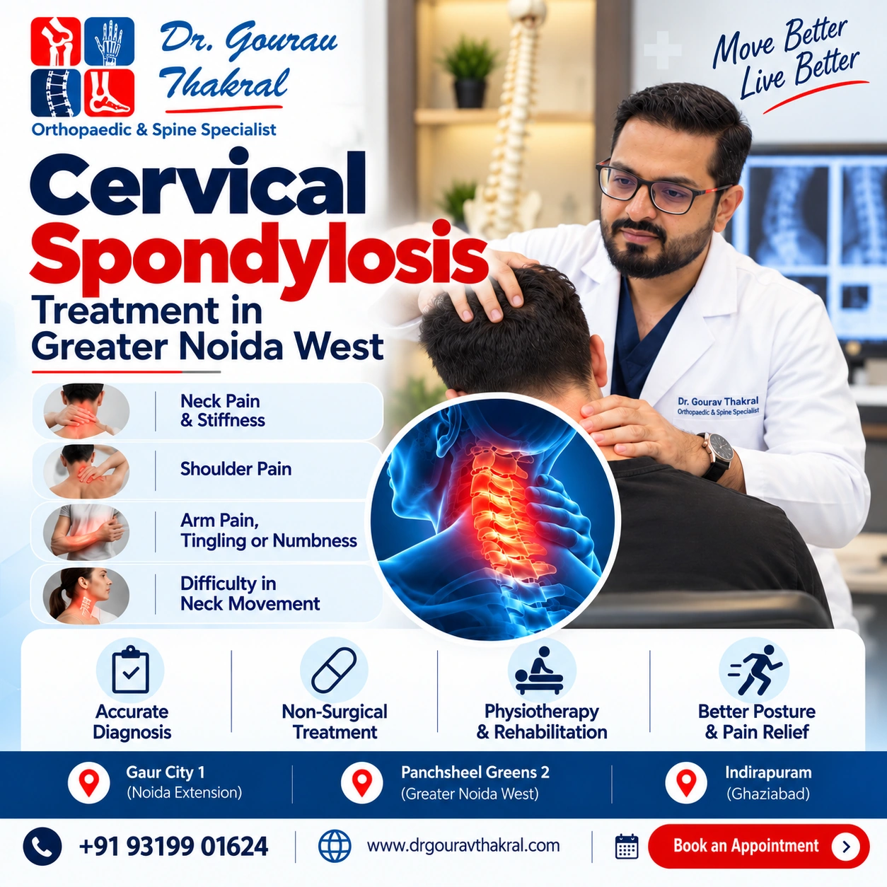 Cervical Spondylosis Treatment in Greater Noida West